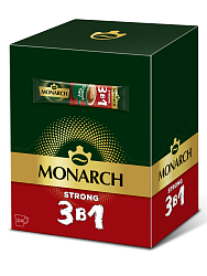 НАПИТОК КОФЕЙНЫЙ РАСТВОРИМЫЙ МОНАРХ СТРОНГ 3 В 1 13Г