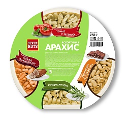 Тарелка арахис ассорти 250 г 4 вкус  томат с зеленью, рёбрышки по-техасски, с розмарином, рулька по-баварски Seven Nuts