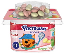 БЗМЖ ЙОГУРТ РАСТИШКА 3% ЯБЛОКО/ГРУША/ПЕЧЕНЬЕ 118ГР