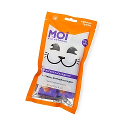 ЛАКОМСТВО ДЛЯ КОШЕК MOI РУЛЕТИКИ С КУРИЦЕЙ И ТУНЦОМ 10ГР
