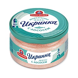 ИКРА ДЕЛИКАТЕСНАЯ ИКРИНКА С КОПЧЕНЫМ ЛОСОСЕМ 160ГР