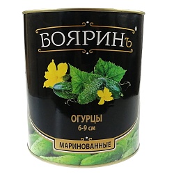ОГУРЦЫ 3100МЛ (4) 6-9СМ МАРИН. Ж/Б БОЯРИН ИМП (ВЕС 1550Г)
