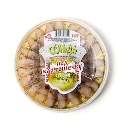 СЕЛЬДЬ ВКУСНОЕ МОРЕ ПОД КАРТОШЕЧКУ ФИЛЕ КУСОЧКИ  В МАСЛЕ С УКРОПОМ ПЛ/КОНТ 180Г