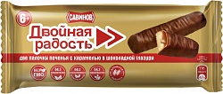 БАТОНЧИК С ПЕЧЕНЬЕМ ДВОЙНАЯ РАДОСТЬ С КАРАМЕЛЬЮ ГЛАЗИР 50 Г