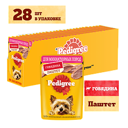 КОРМ ПЕДИГРИ ГОВЯДИНА ПАШТЕТ ПАУЧ 80ГР