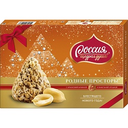 НАБОР КОНФЕТ РОДНЫЕ ПРОСТОРЫ С АРАХИСОМ И ВАФ КРОШ 180ГР