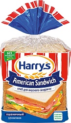 Сaндвичный Хлеб"Harry's" Пшеничный 470 г