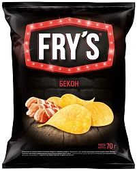 Чипсы из натур. картофеля FRY’S Бекон/Свирепый кабан 70г
