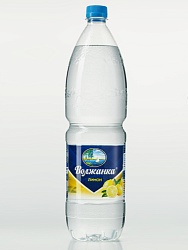 ВОДА ВОЛЖАНКА НЕГАЗ СО ВКУСОМ ЛИМОНА 1,5Л